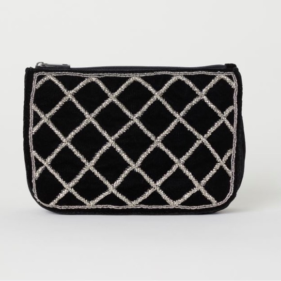 NWT H & M Black Beaded Shoulder Bag - Picture 17 of 17